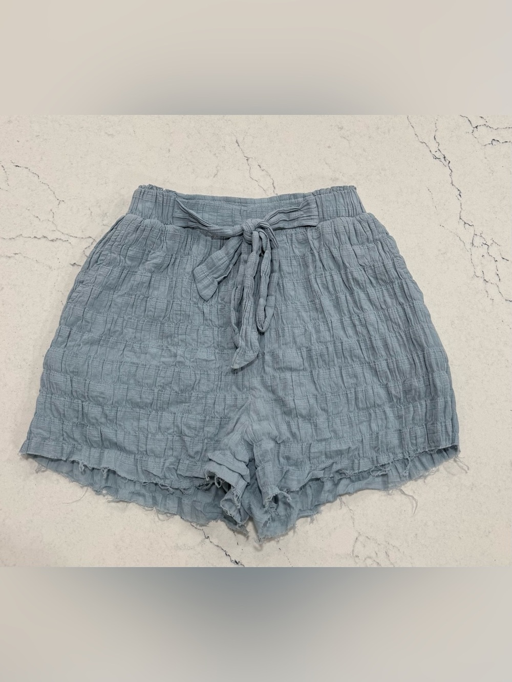 Sadie & Sage Women’s Blue Cotton Shorts XS Elastic Waist